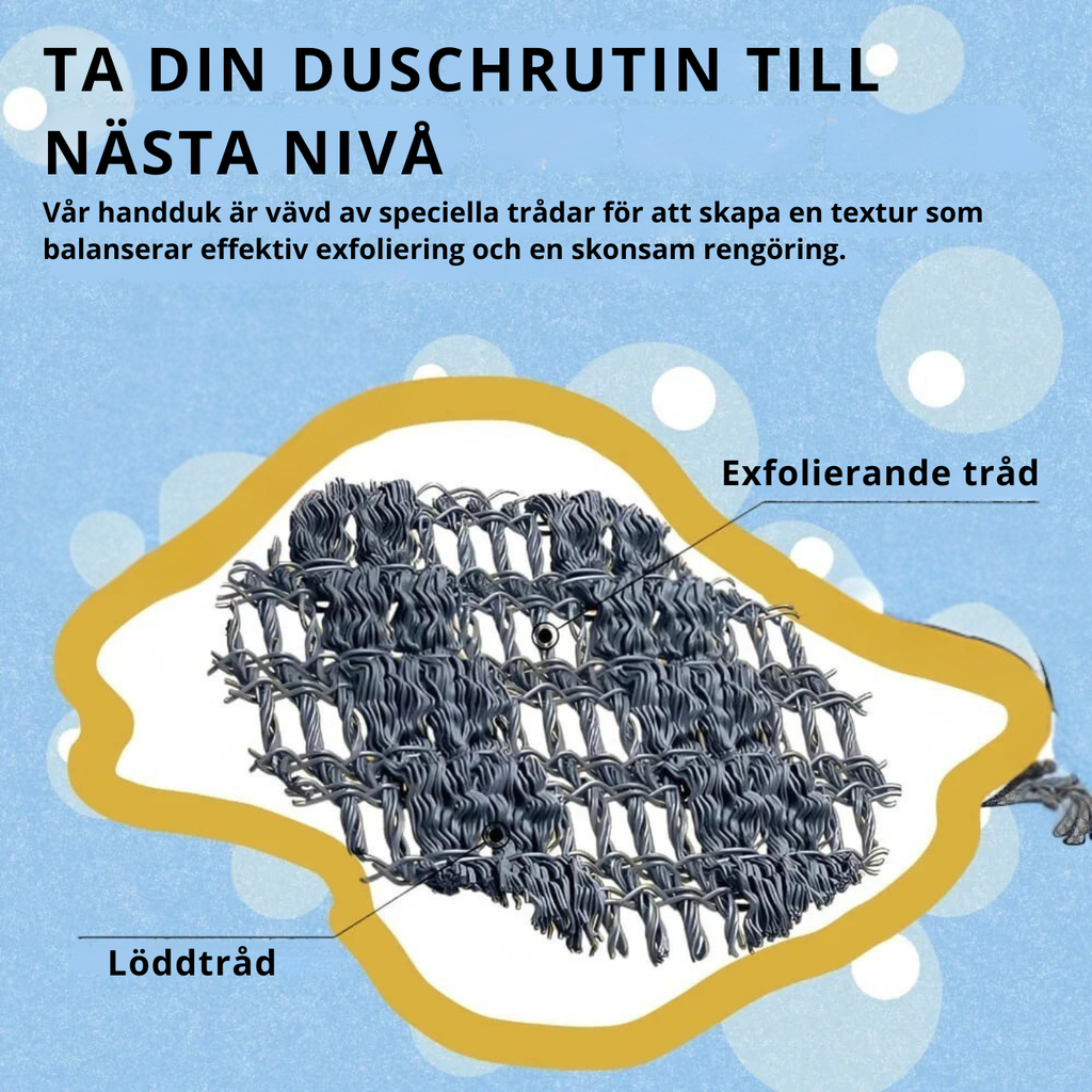 Blissali - Exfolierande antibakteriell duschhandduk