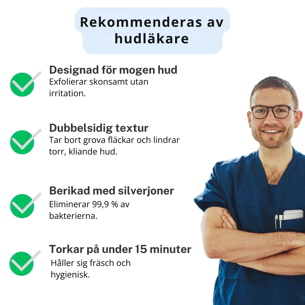 Blissali - Exfolierande antibakteriell duschhandduk